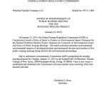 FERC postponement letter dated 1/23/15
