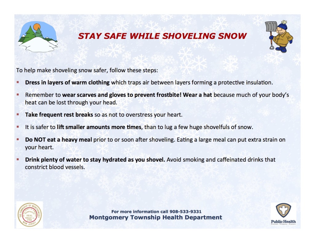 Montgomery Health Education Snow Shoveling
