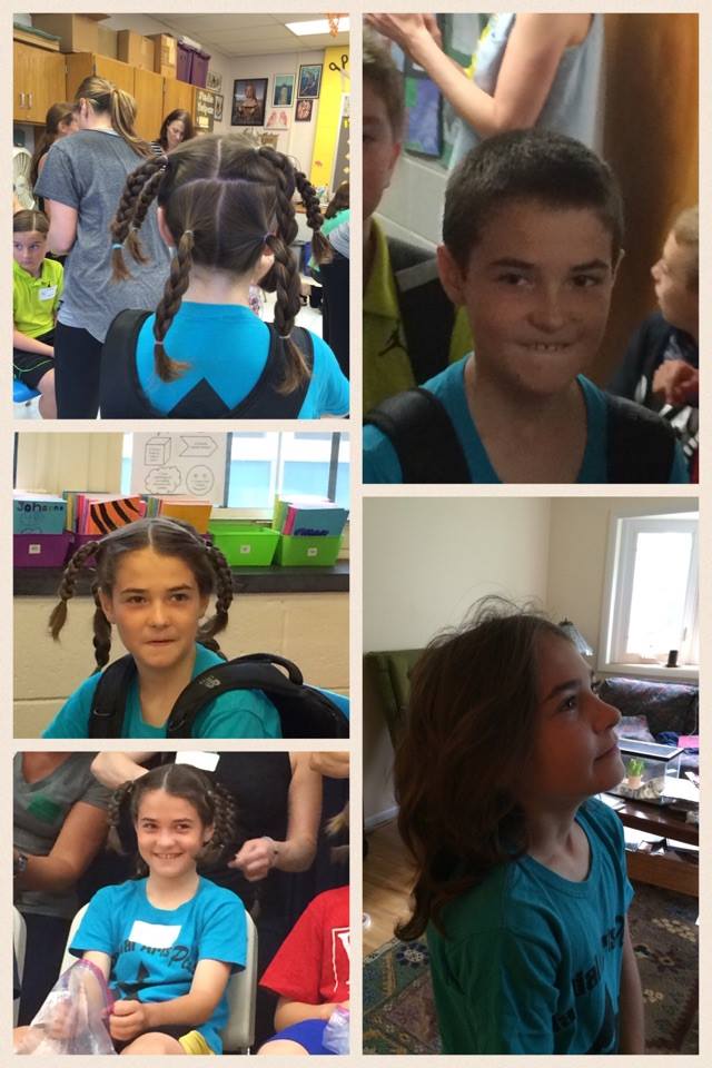 Zach Elementary students and staff donate hair to Locks of Love