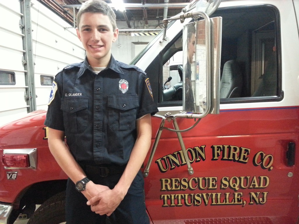 Union Fire Company junior firefighter/EMT Craig Olander
