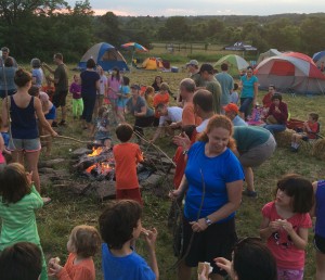 Annual Hopewell Campout around the campfire from D&R Greenway