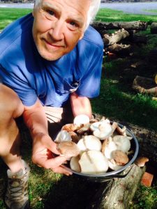 Tom and his famous shiitake mushrooms